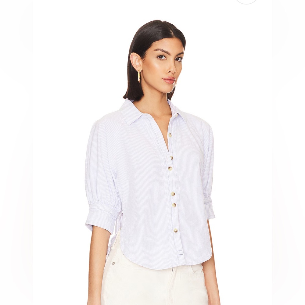 NWOT Free People We The Free Ellie Solid Top, Lavender, S